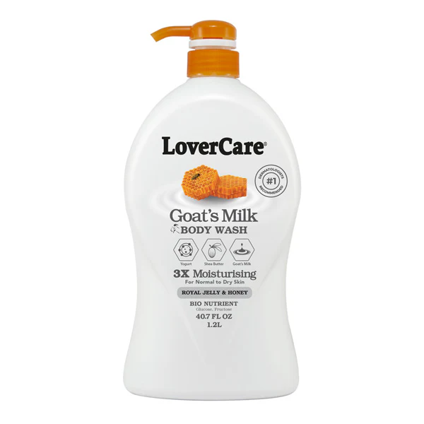Lover's Care Goat's Milk Shower Cream Royal Jelly & Honey 1200 mL. 40.7 oz  #235US