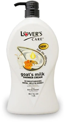 Lover's Care Goat's Milk Shower Cream Royal Jelly & Honey 1200 mL. 40.7 oz  #235US - Image 3