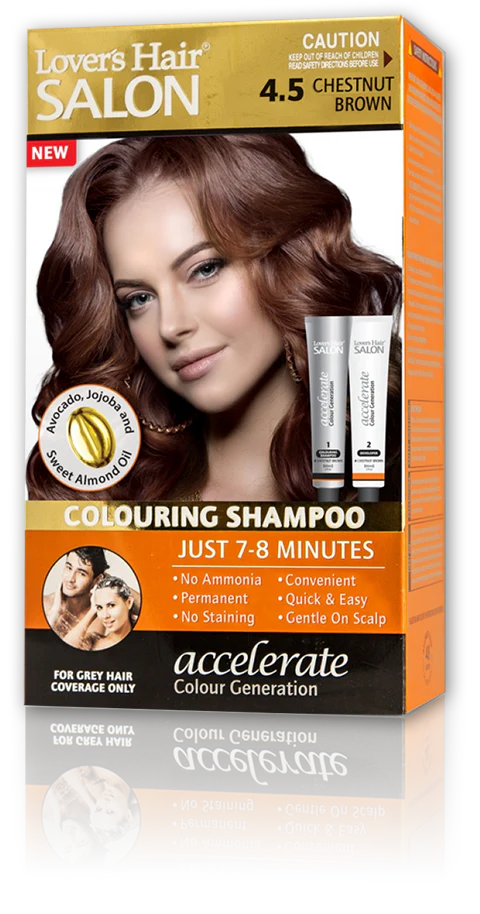 Lover"s Hair Color Shampoo Chestnut Brown #4.5 2oz