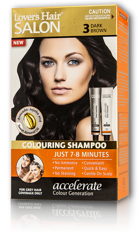 Lover"s Hair Color Shampoo Dark Brown #3 2oz
