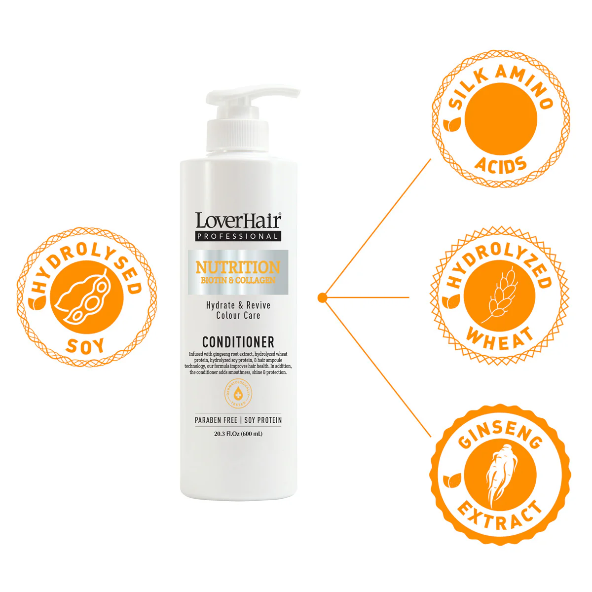 Lover's Hair Professional Nutrition Colour Care Conditioner 20.3 fl oz-600mL - Image 2