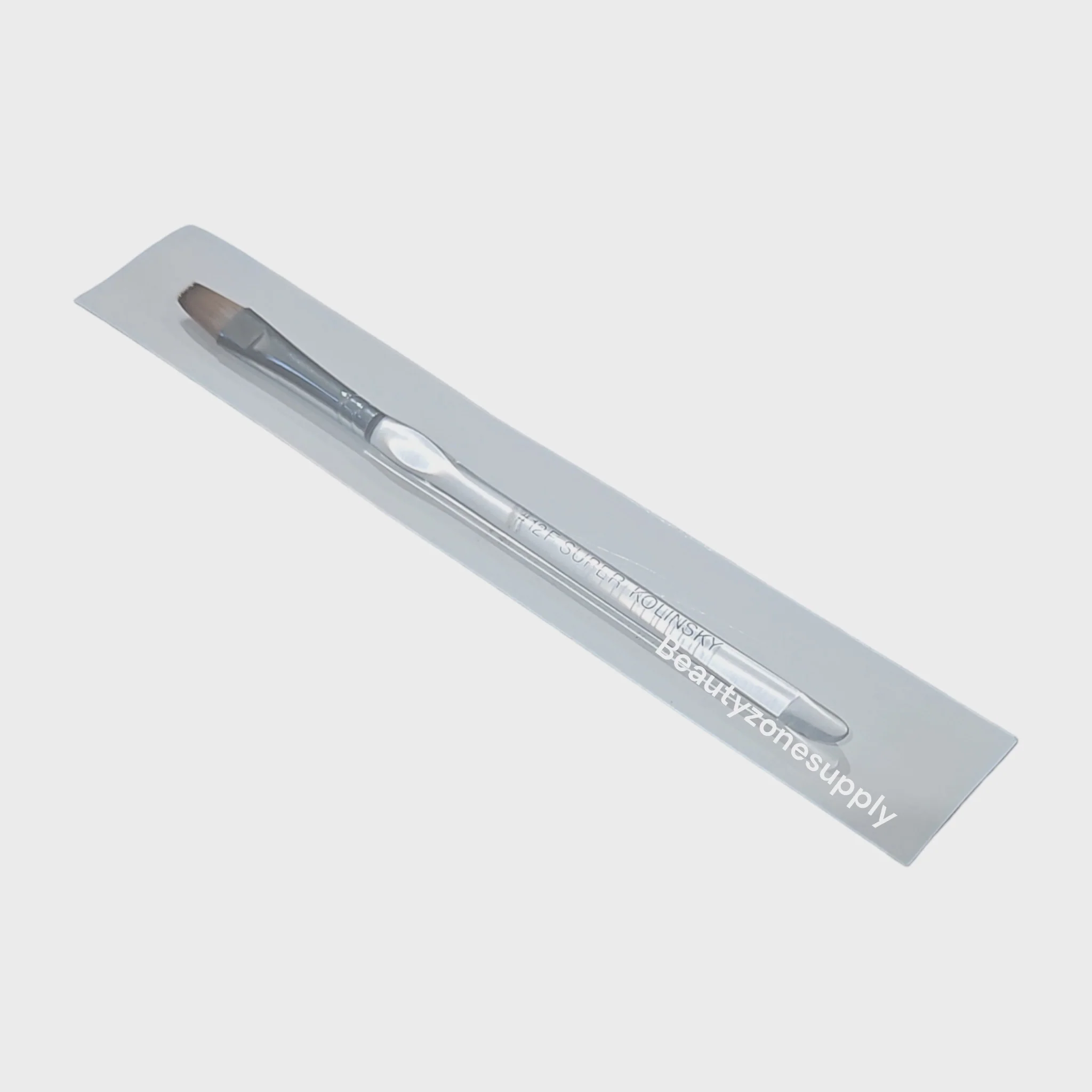 Lucky Nail brush kolinsky Plastic Clear Handle size 12F