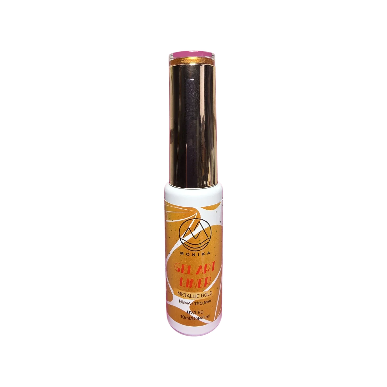 Monika Gel Metal Liner Gel Art Gel Golden 2 uv led 0.4 fl oz - Image 2