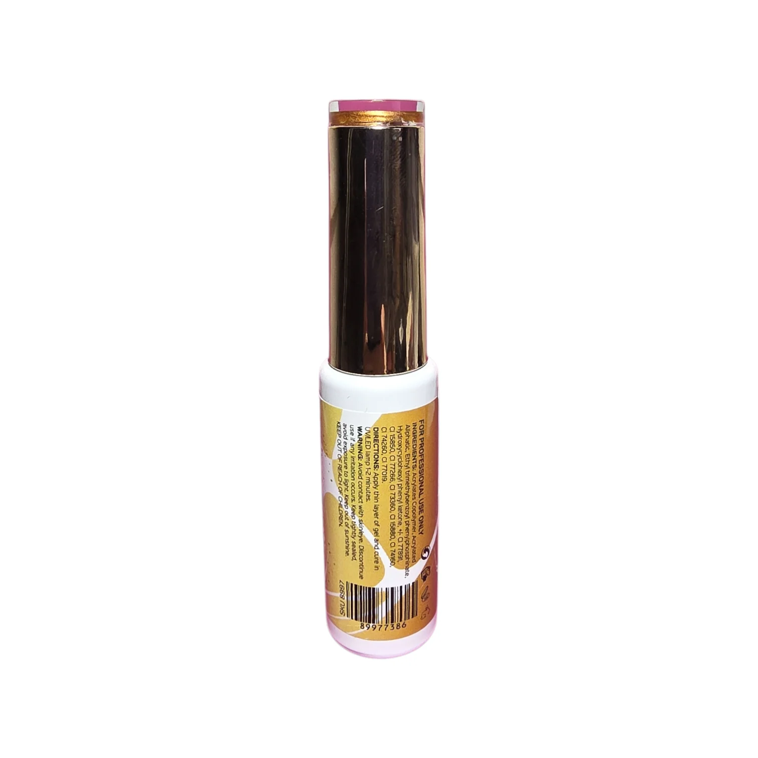 Monika Gel Metal Liner Gel Art Gel Golden 2 uv led 0.4 fl oz - Image 3