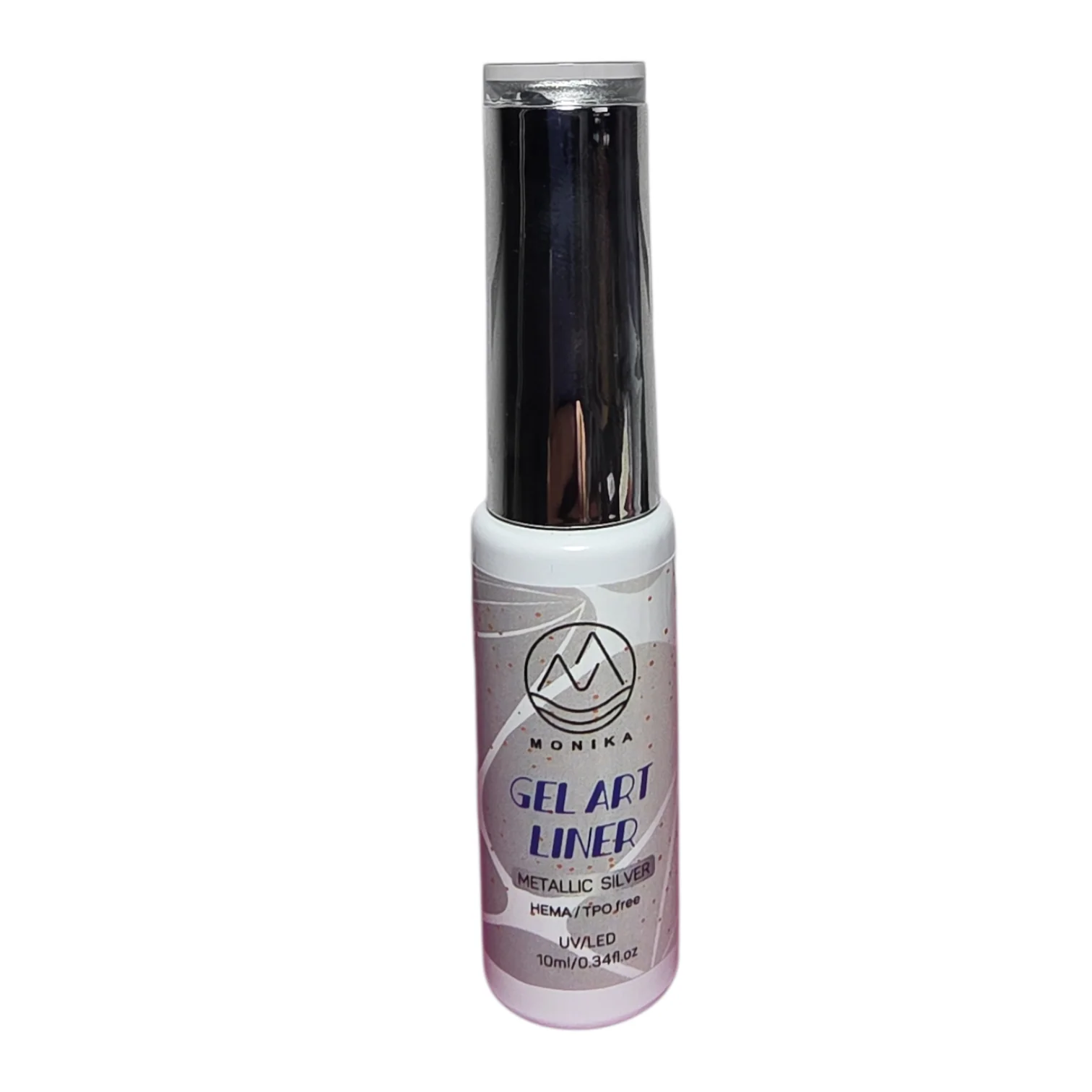 Monika Gel Metal Liner Gel Art Gel Silver uv led 0.4 fl oz - Image 2