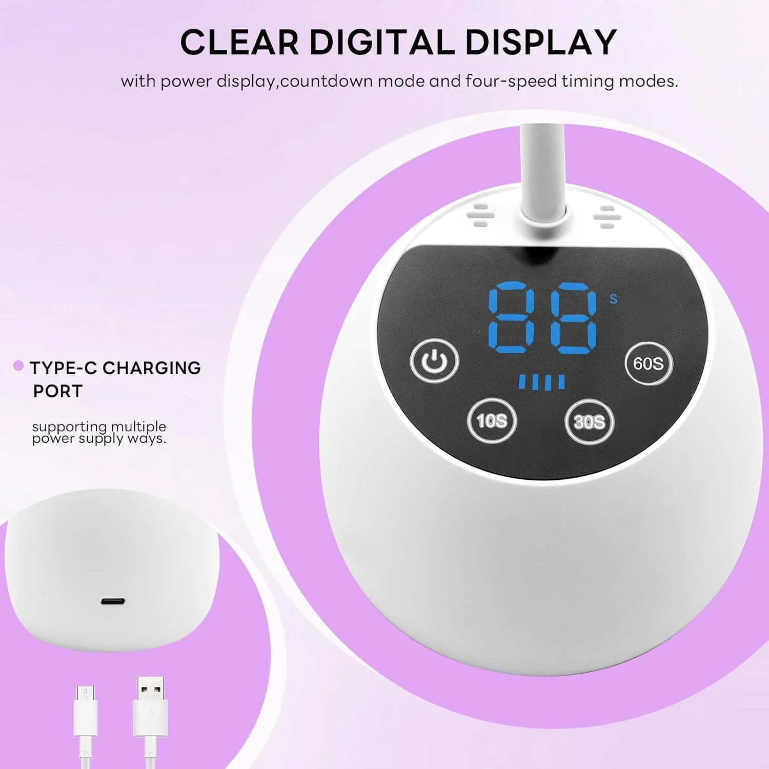Monika LED/UV Nail Lamp Cordless 12 led 36w - Image 8