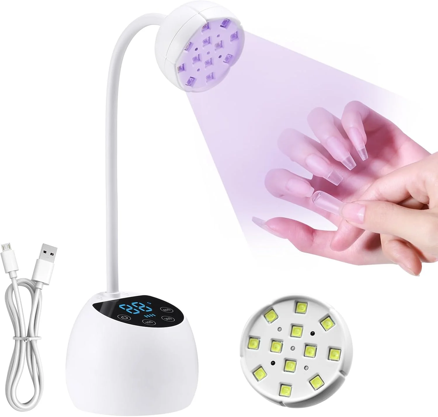 Monika LED/UV Nail Lamp Cordless 12 led 36w - Image 9