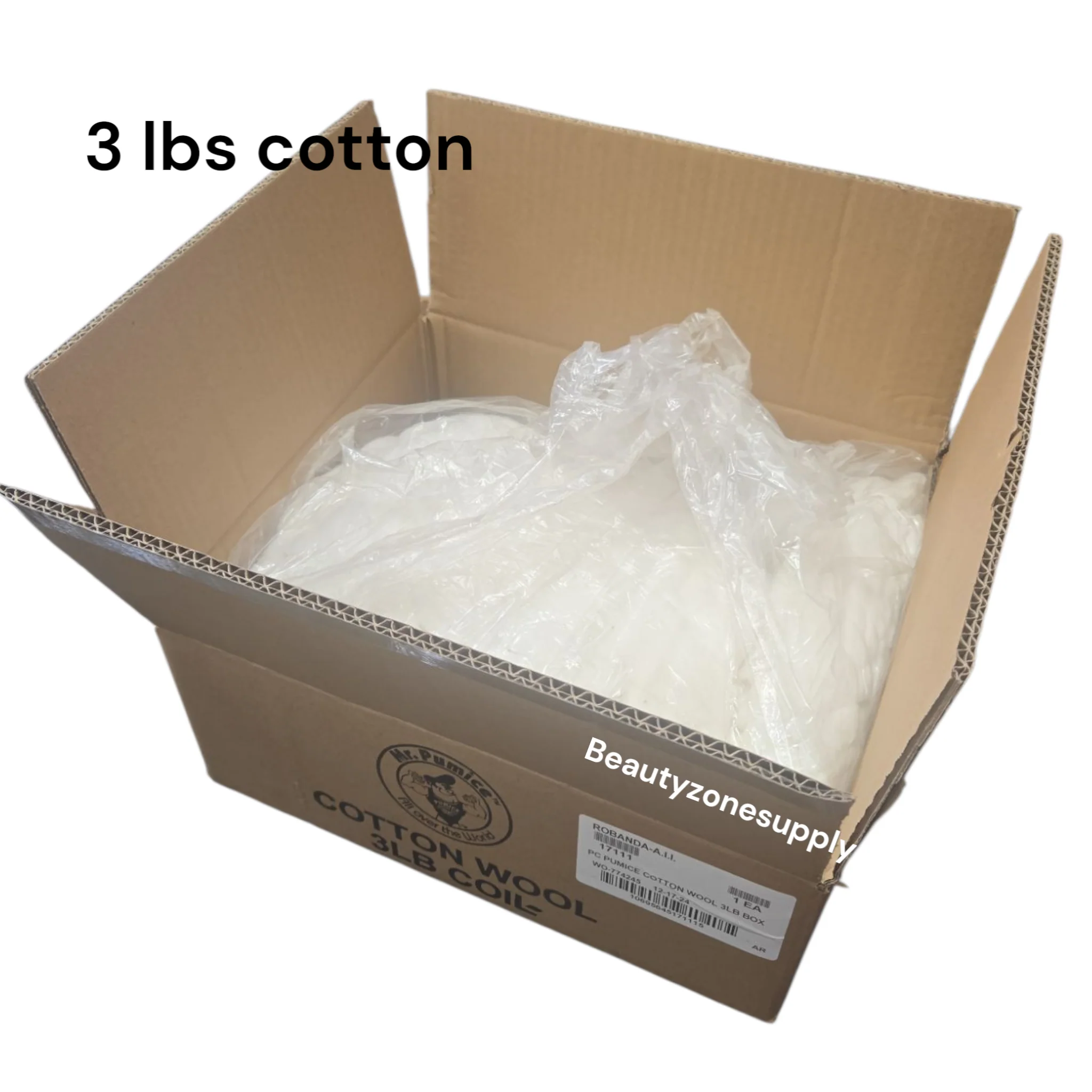 Mr Pumice Nail 100 % Cotton 3 lbs