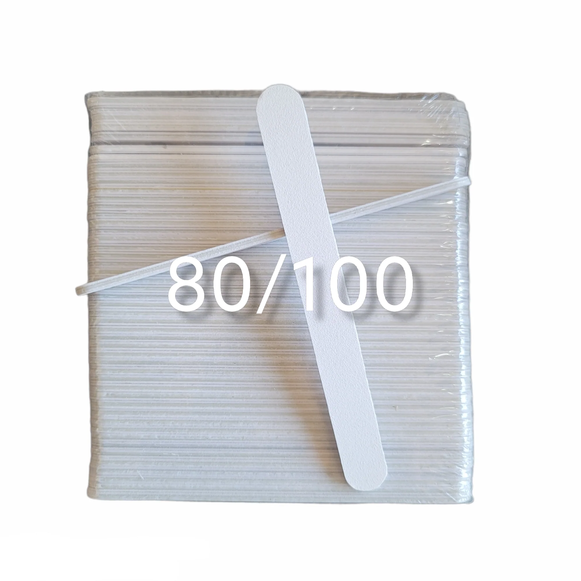 Nail File Regular 7" 80/100 White White 50 pc #F507 - Image 2
