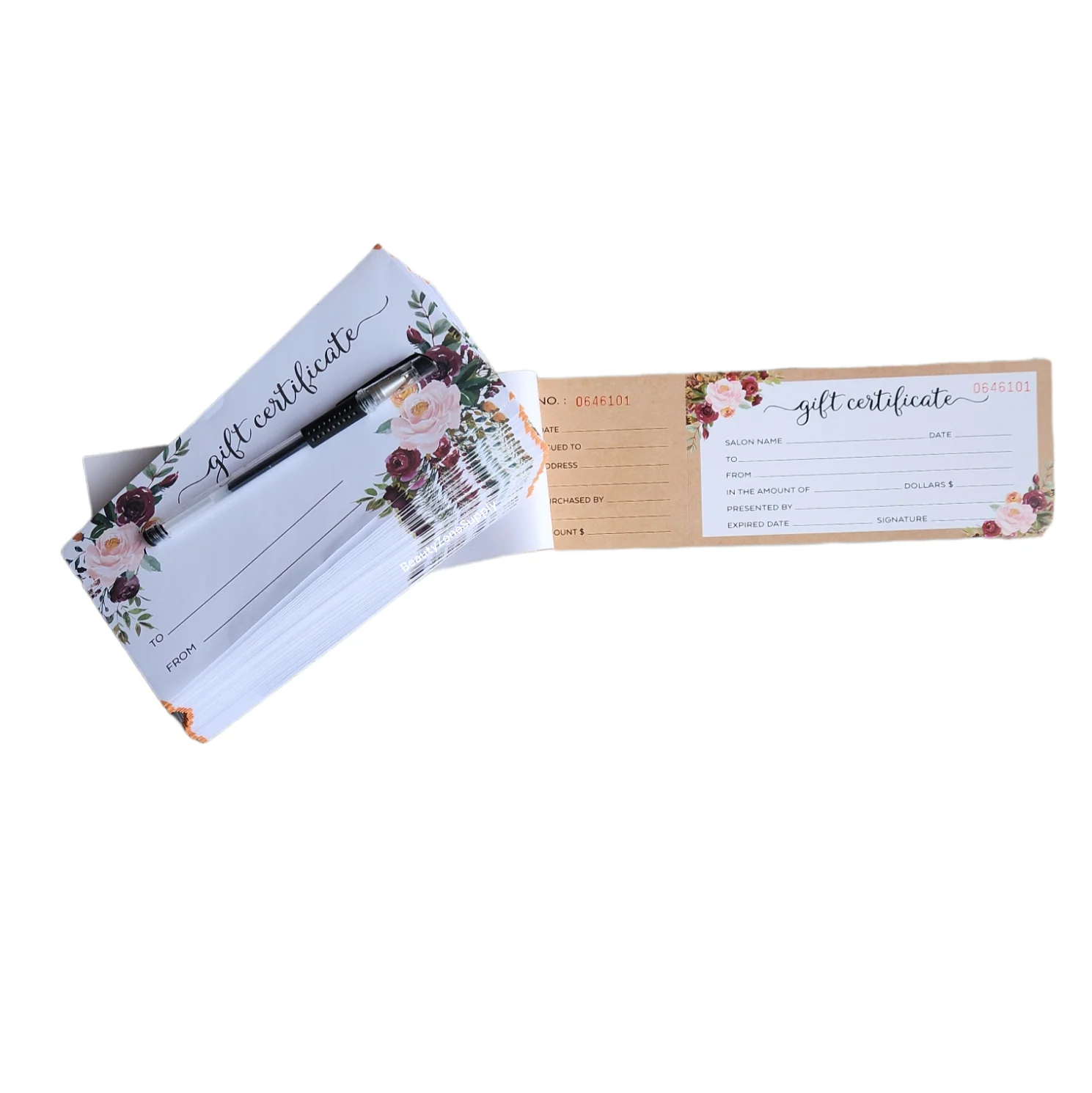 Nail Salon Gift certificate with Pen GC01 - Image 2
