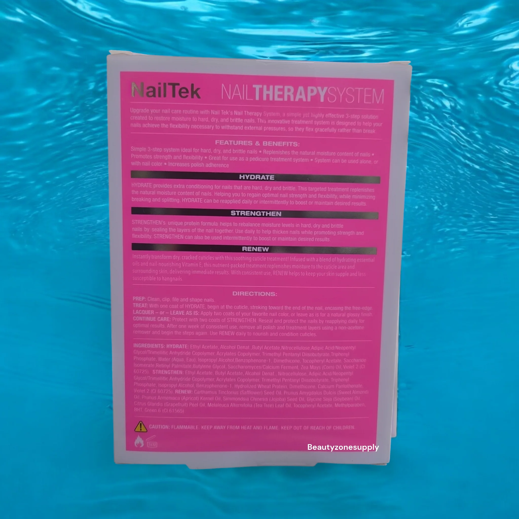 Nail Tek Nail Therapy Kit- For Hard, Brittle Nails- Formula 3 Hydrate, Strengthen, Renew-Cuticle Oil #37808 - Image 3