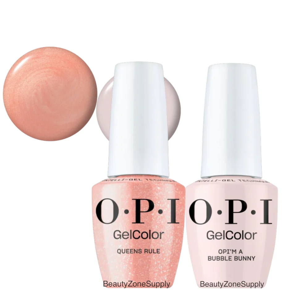 OPI GelColor Inteli-Gel Duo OPI'm a Bubble Bunny & Queens Rule Set 13