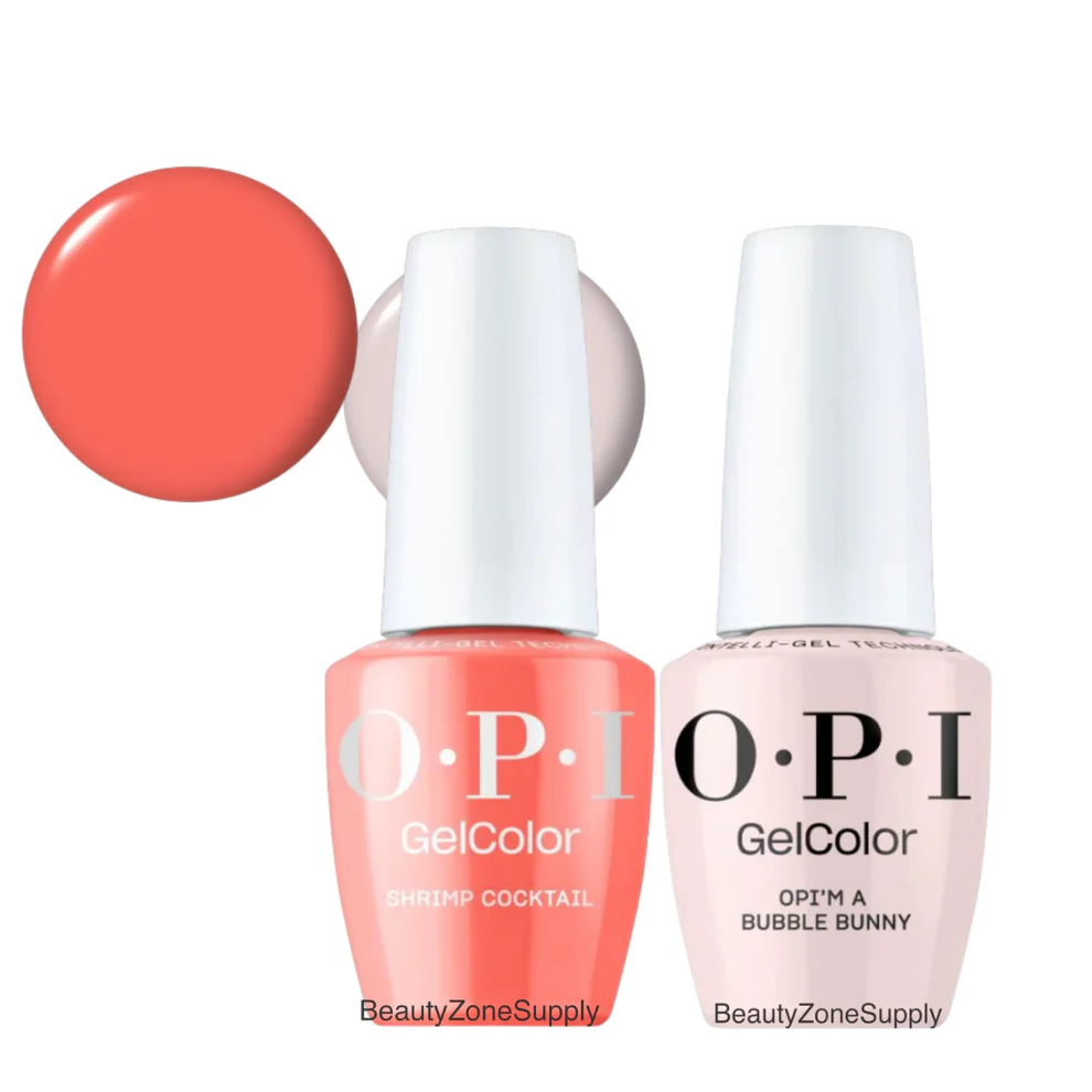 OPI GelColor Inteli-Gel Duo OPI'm a Bubble Bunny & Shrimp Cocktail Set 08