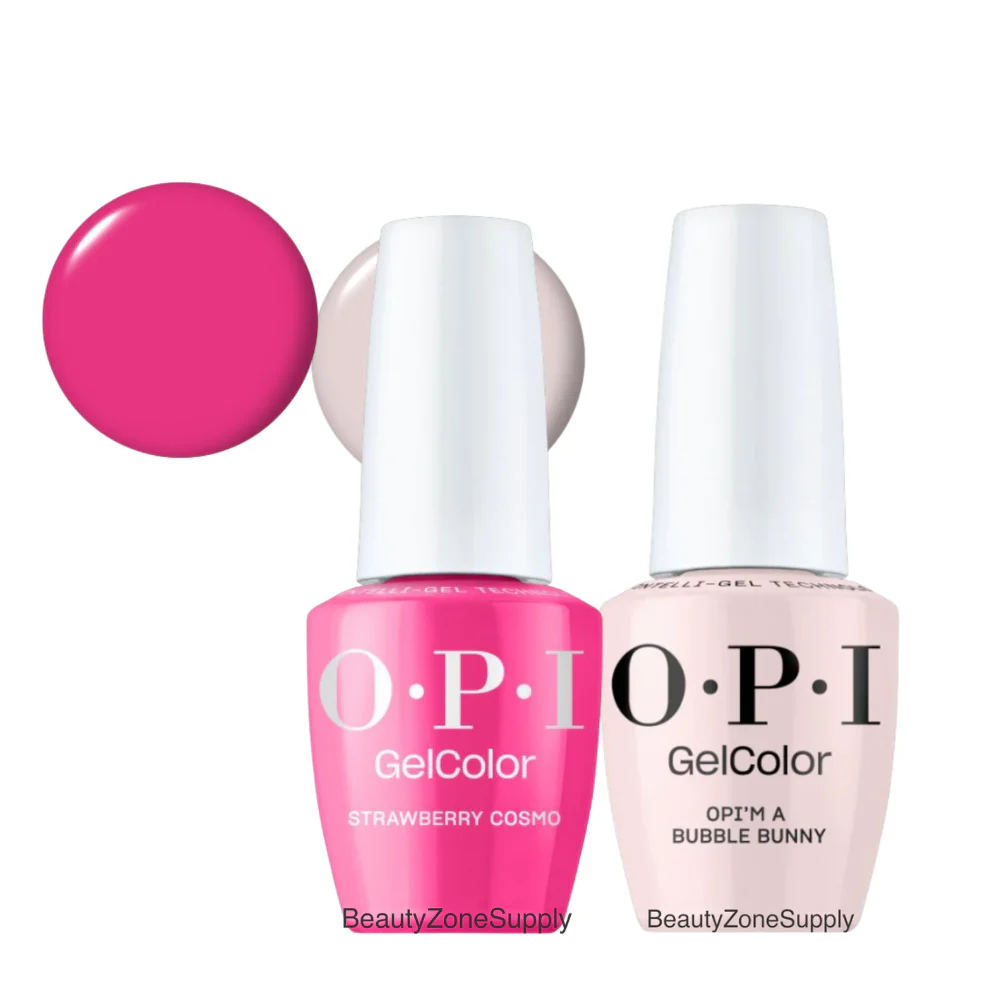 OPI GelColor Inteli-Gel Duo OPI'm a Bubble Bunny & Strawberry Cosmo Set 10