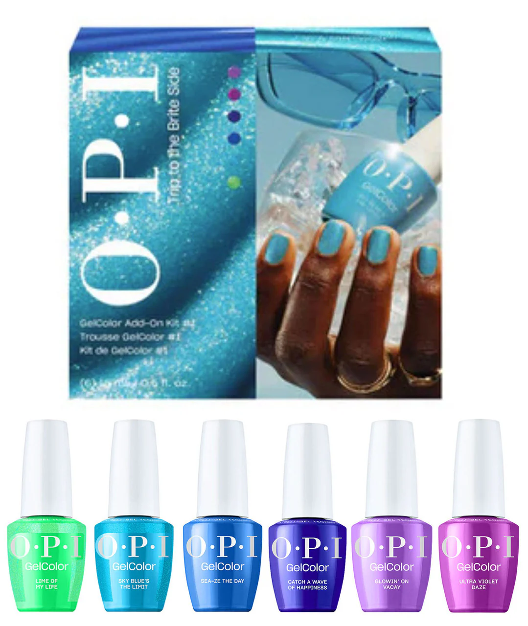 OPI Gel Color Trip to the Brite Side Inteli-Gel Summer 2026 Gel color 6Pc Add on Kit 1 #GC381