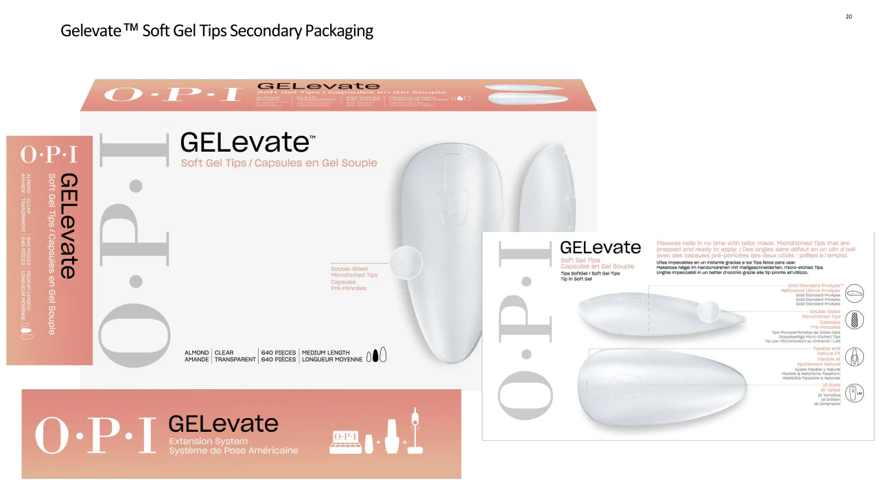 OPI GELevate Soft Gel Extensions Box 640 pcs Square Tip #FCT003 - Image 6