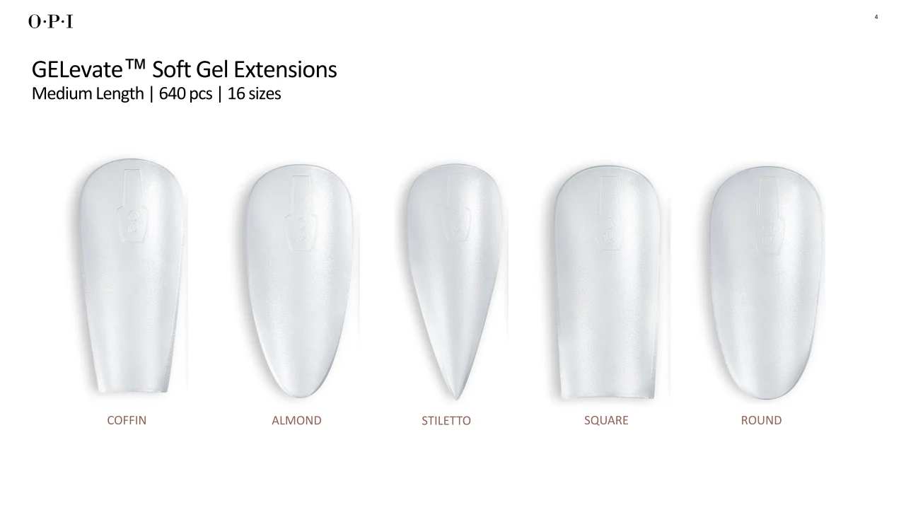 OPI GELevate Soft Gel Extensions Box 640 pcs Stiletto Tip #FCT005 - Image 6