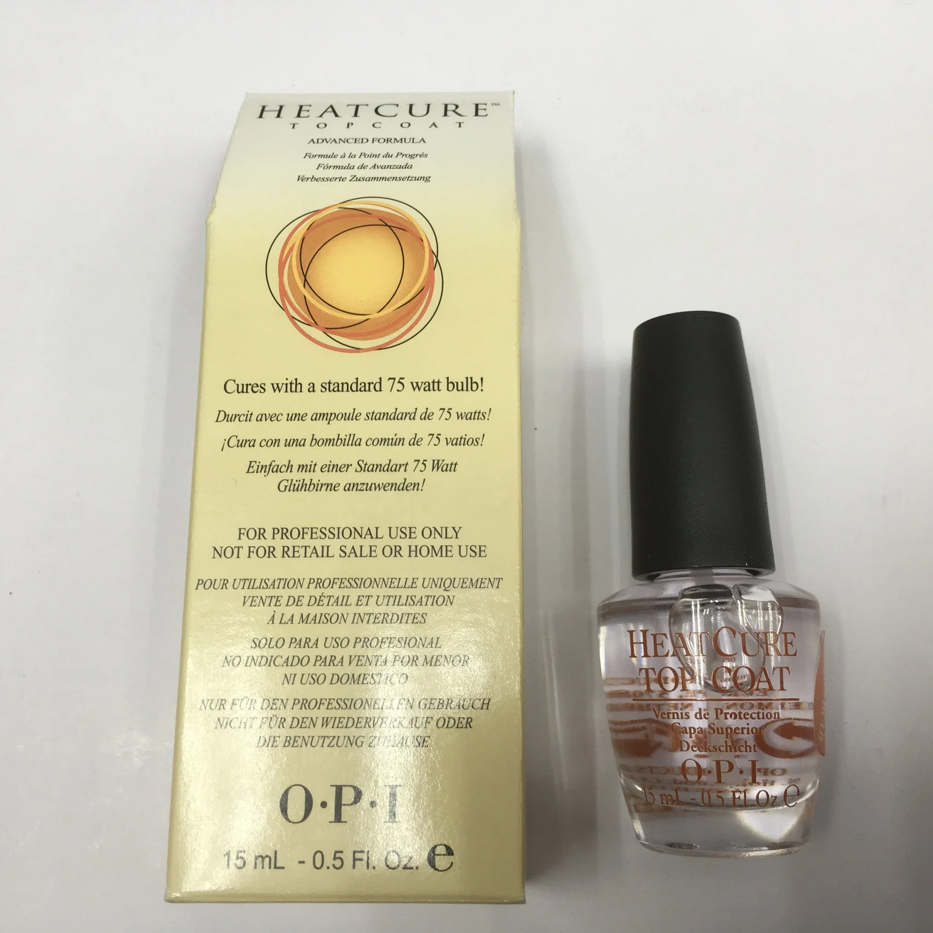 OPI HEATCURE TOP COAT 0.5 OZ