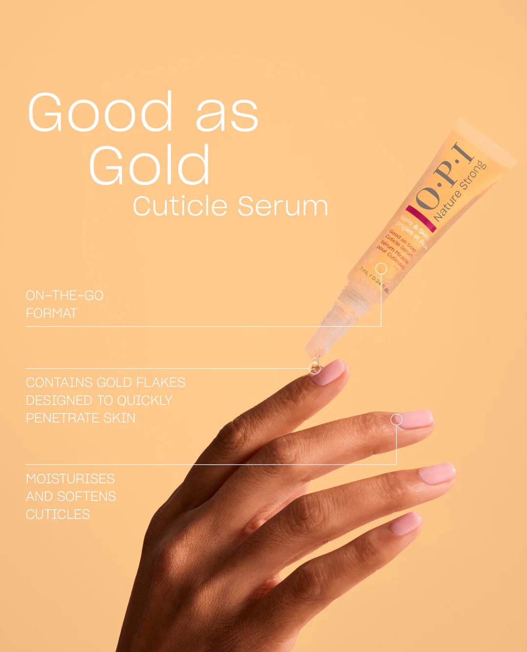OPI Nature Strong Good as Gold Cuticle Serum 7 mL #NSSC002 - Image 2