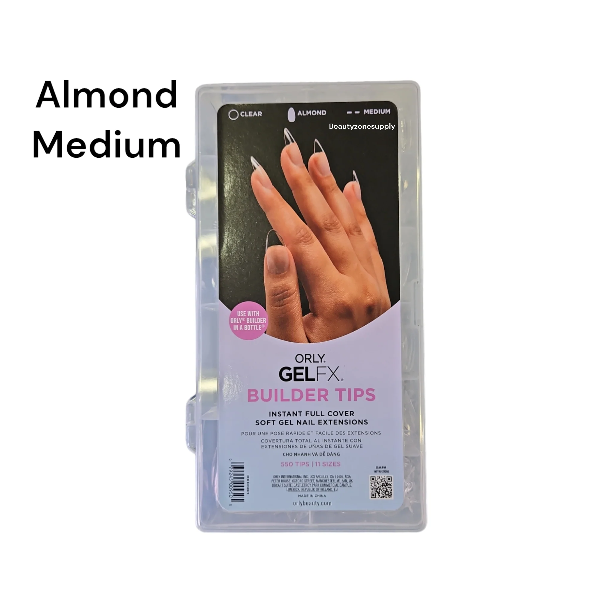 ORLY Gel Fx Builder Tips Medium Almond Soft Gel X 550 tips  #3350028