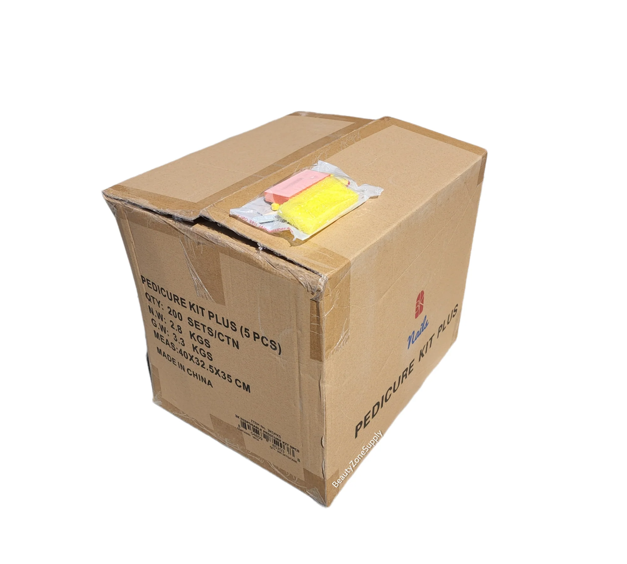 Pedicure Kit 5 3K (Pumice-Buffer-File-Pusher-toe) Case 200 set#3K5 - Image 2