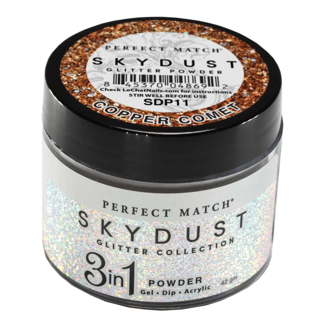 Perfect Match Glitter Powder Skydust Copper Comet 42 gm #SDP11 - Image 2