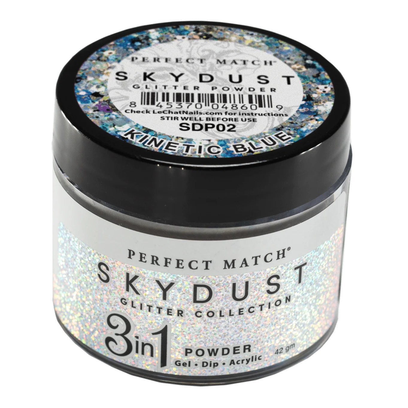 Perfect Match Glitter Powder Skydust Kinetic Blue 42 gm #SDP02 - Image 2