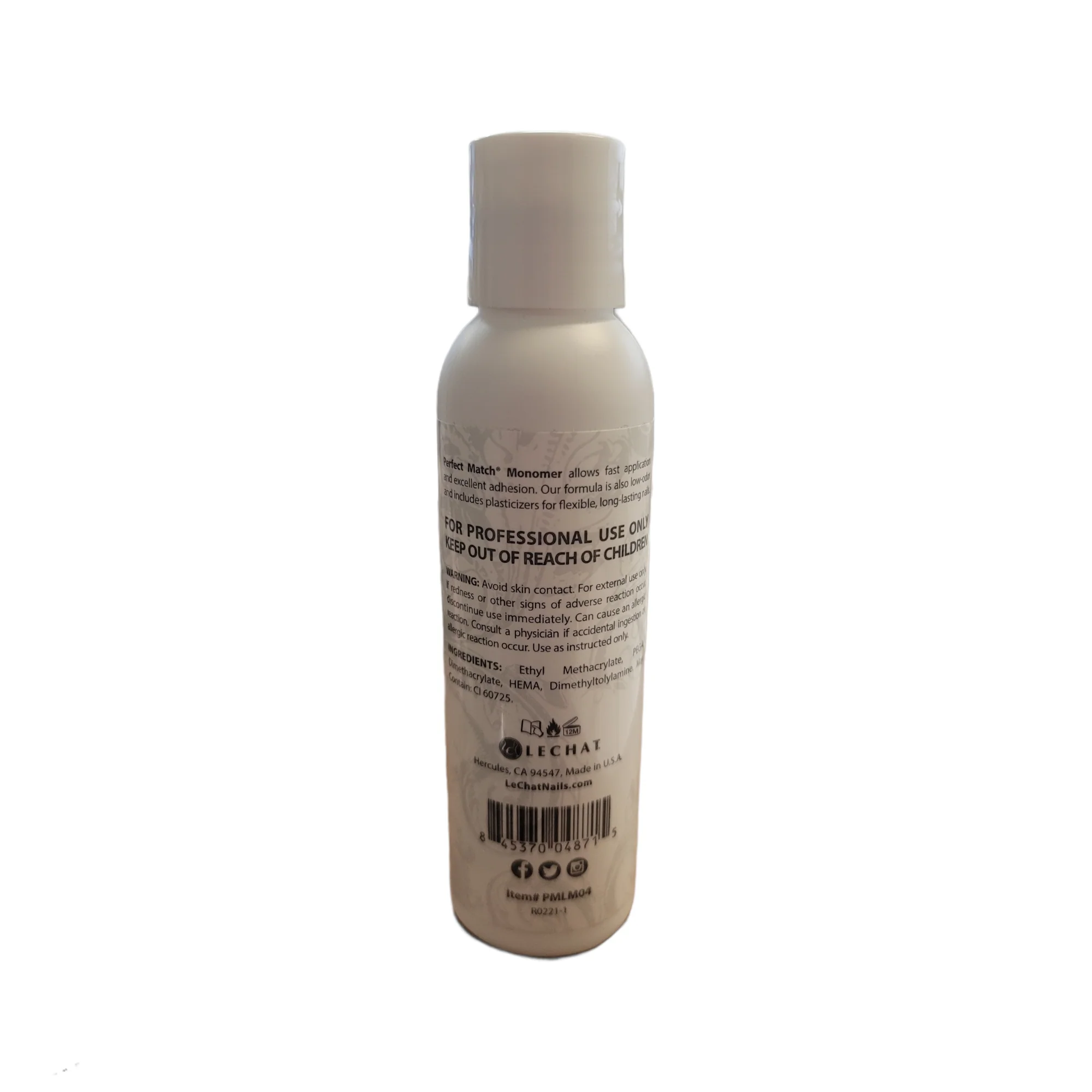 Perfect Match –Liquid Monomer Low Odor 4 fl.oz / 118ml - Image 2