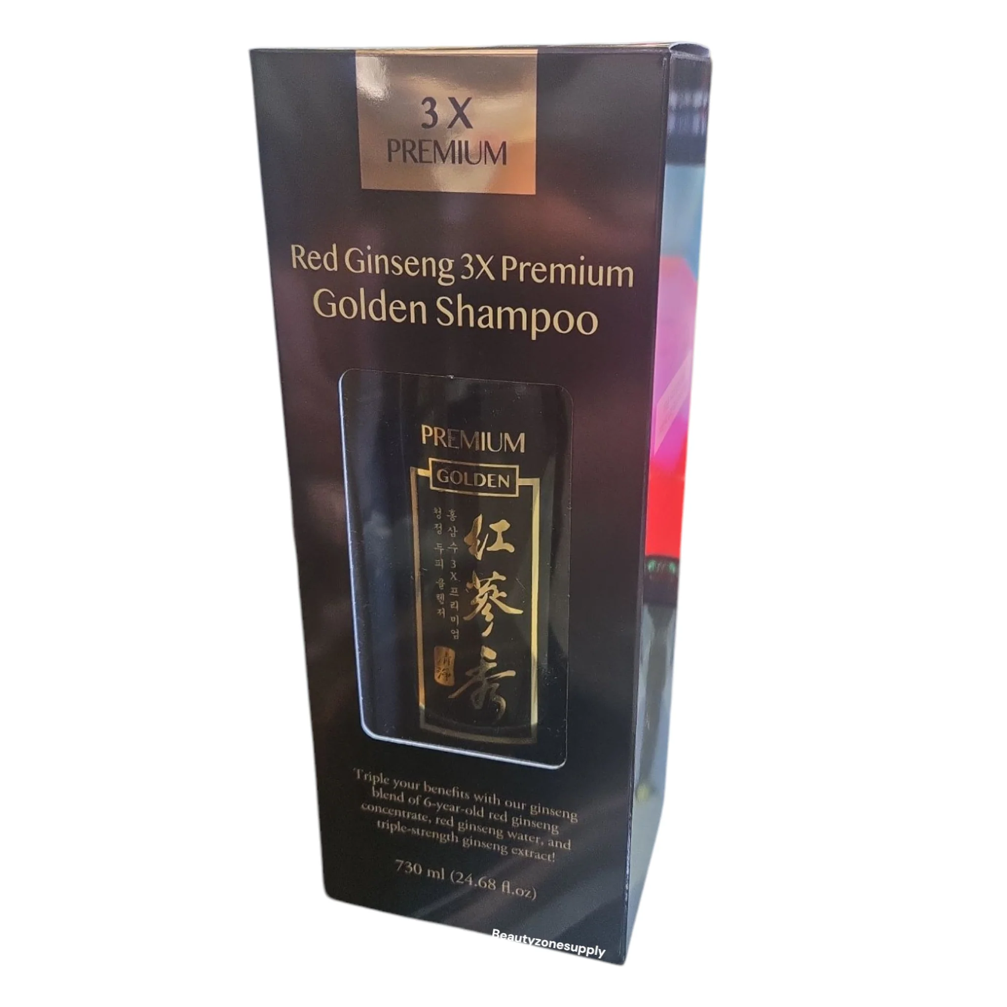 Red Ginseng 3X Premium Golden Shampoo 730ml - Image 2