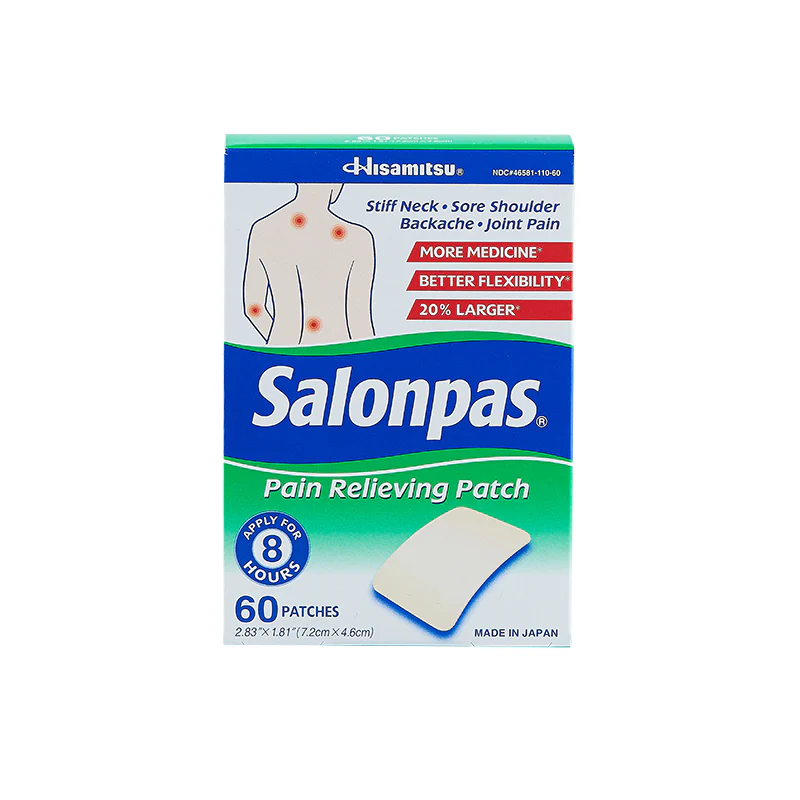 Salonpas Pain Relieving Patch Back Pain Joint Pain Muscle Soreness 60 patches