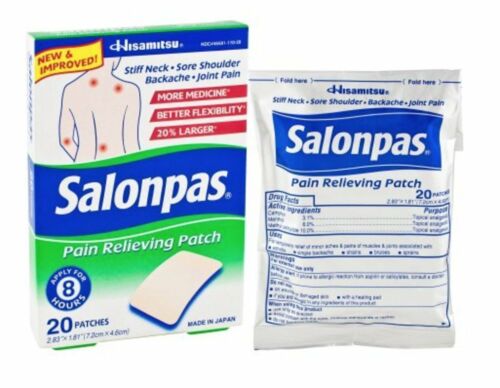 Salonpas Pain Relieving Patch Back Pain Joint Pain Muscle Soreness 20 Patches - Image 2