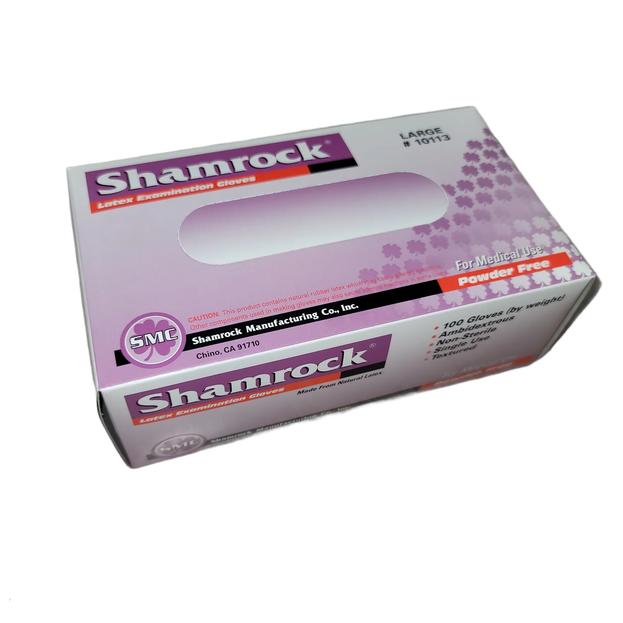 Shamrock Latex Examination Gloves powder free Large - Image 3