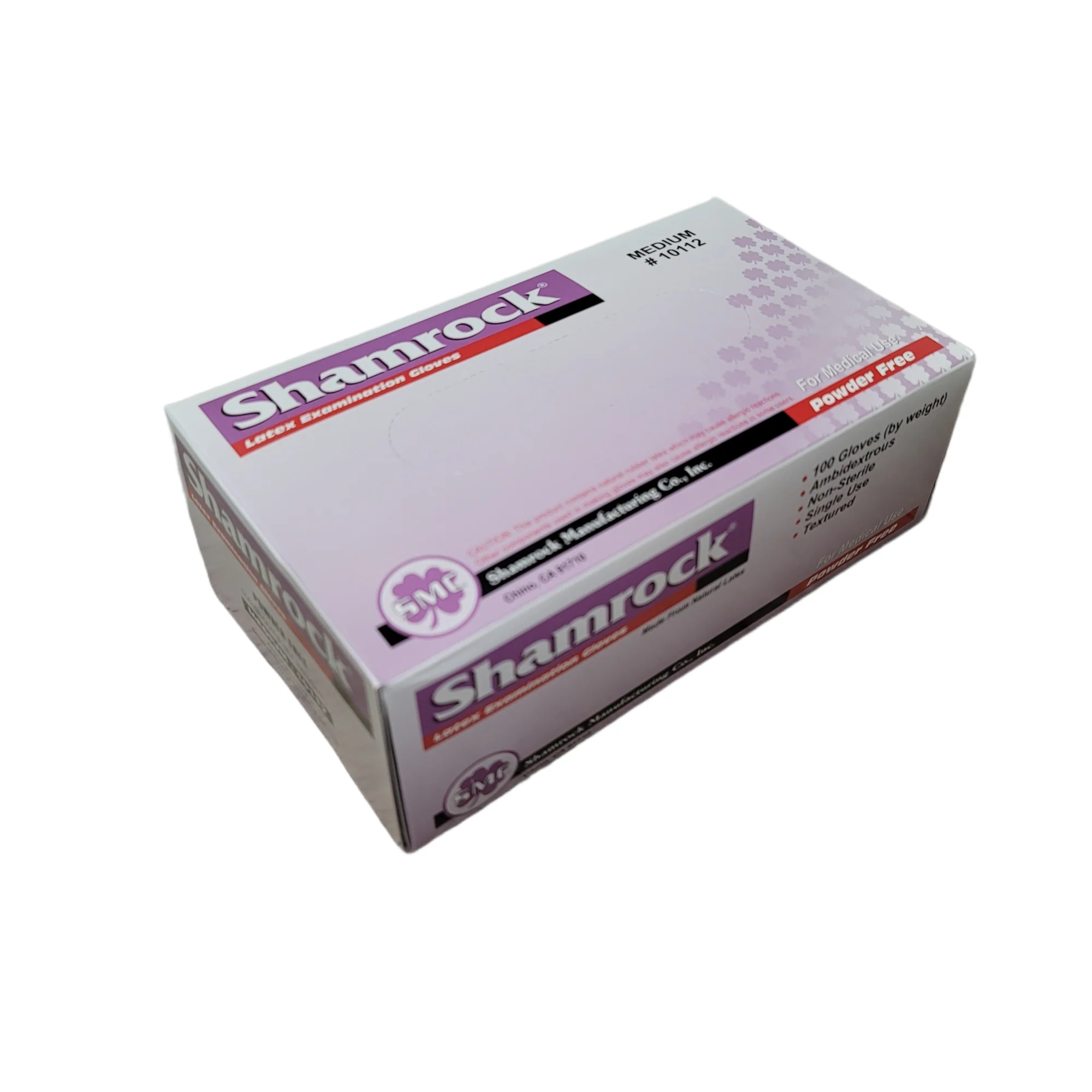 Shamrock Latex Examination Gloves powder free Medium
