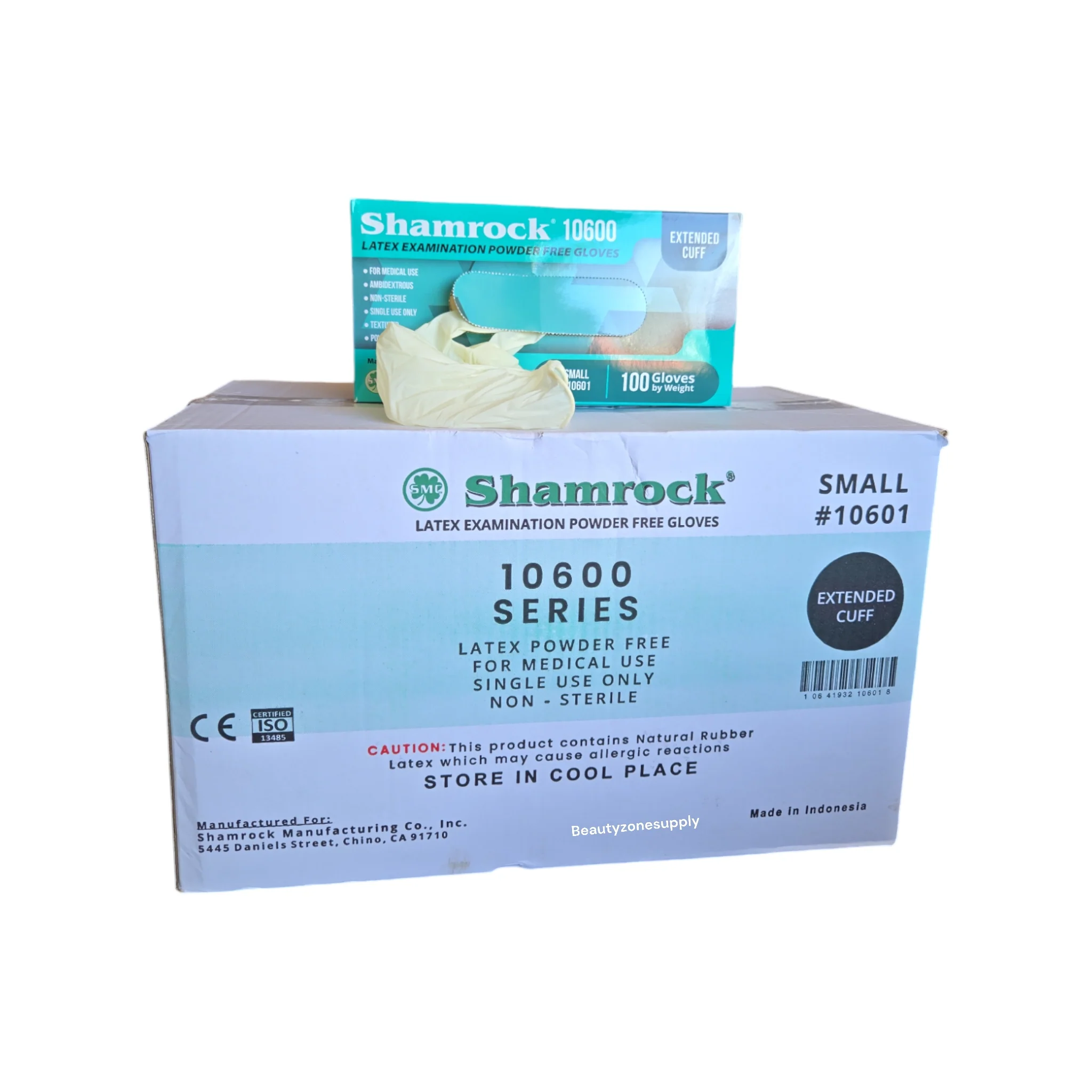 Shamrock Latex Powder Free Medical Gloves Extended Cuff - Image 5