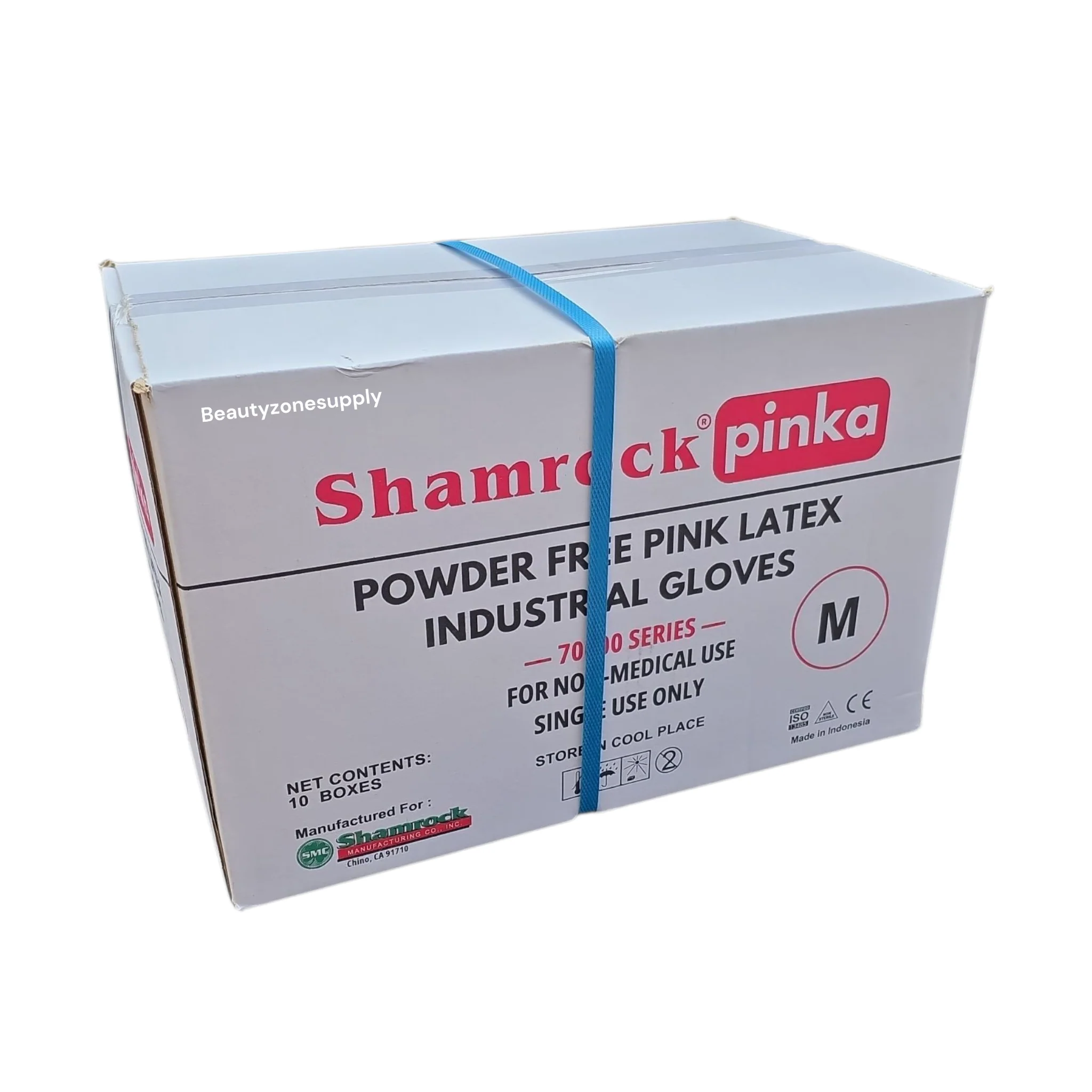 Shamrock Pinka Powder Free Latex Industrial Gloves Case 10 Box - Image 10