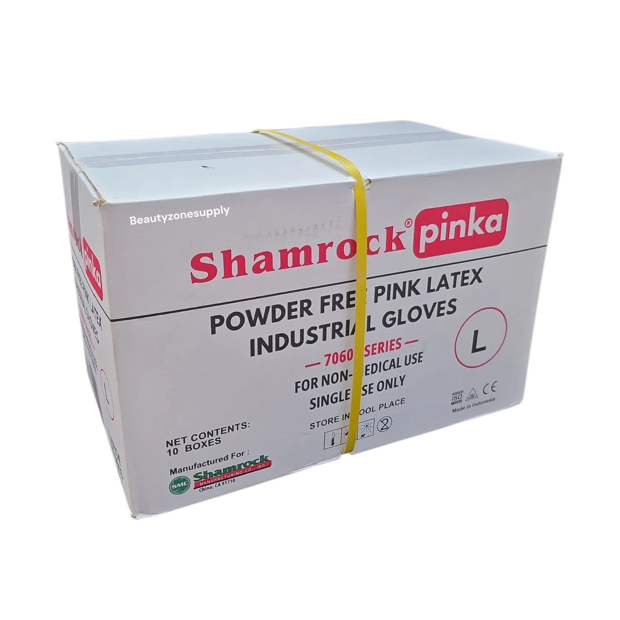 Shamrock Pinka Powder Free Latex Industrial Gloves Case 10 Box - Image 13