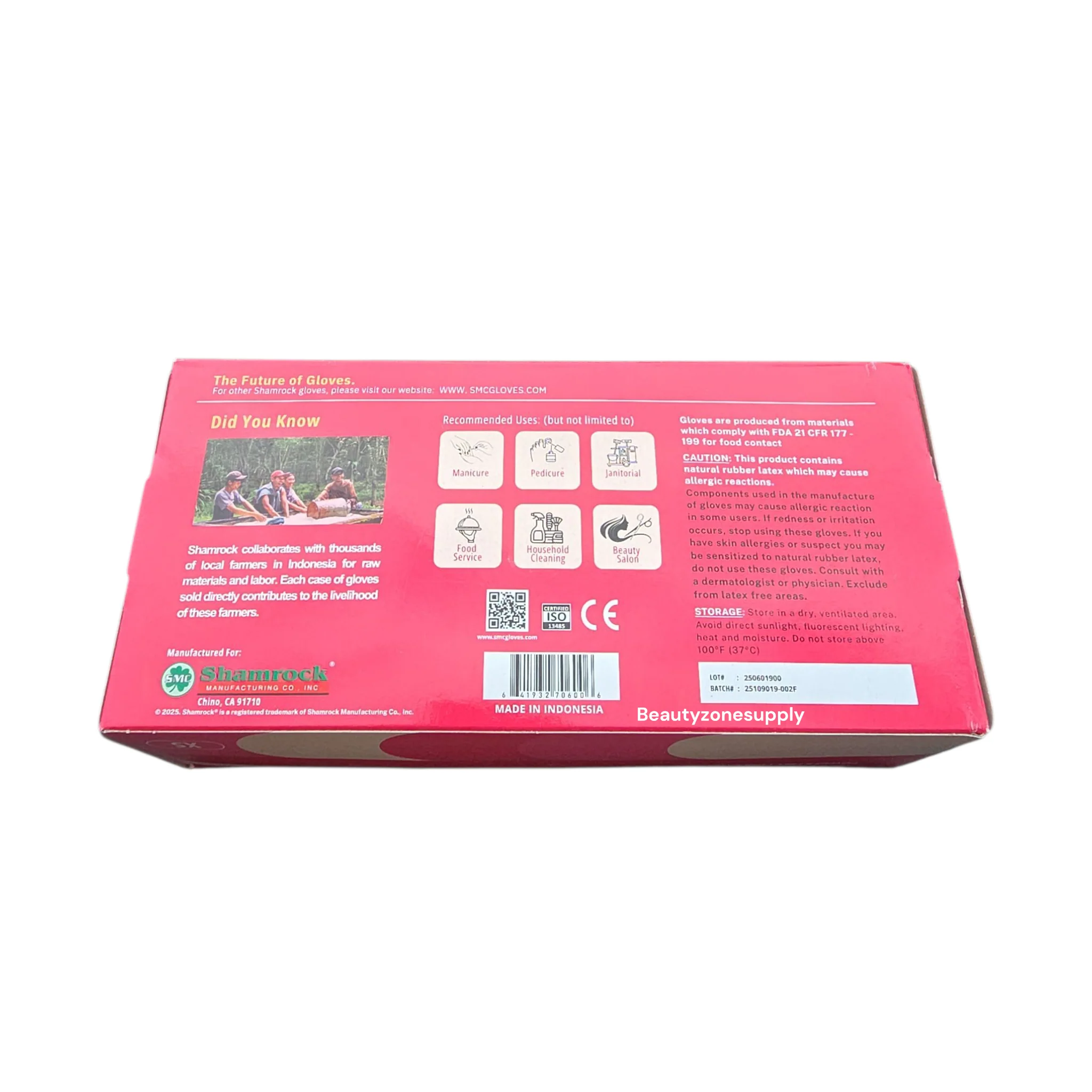 Shamrock Pinka Powder Free Latex Industrial Gloves Case 10 Box - Image 5