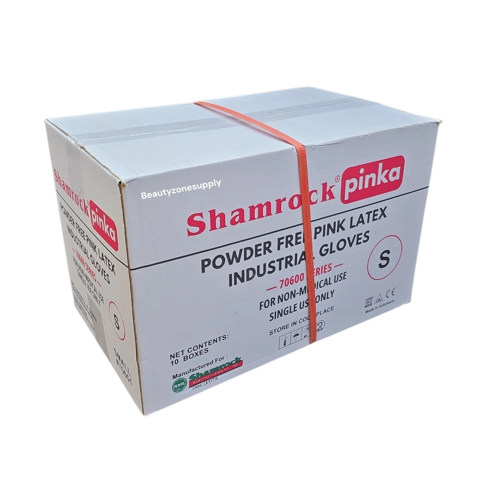 Shamrock Pinka Powder Free Latex Industrial Gloves Case 10 Box - Image 6