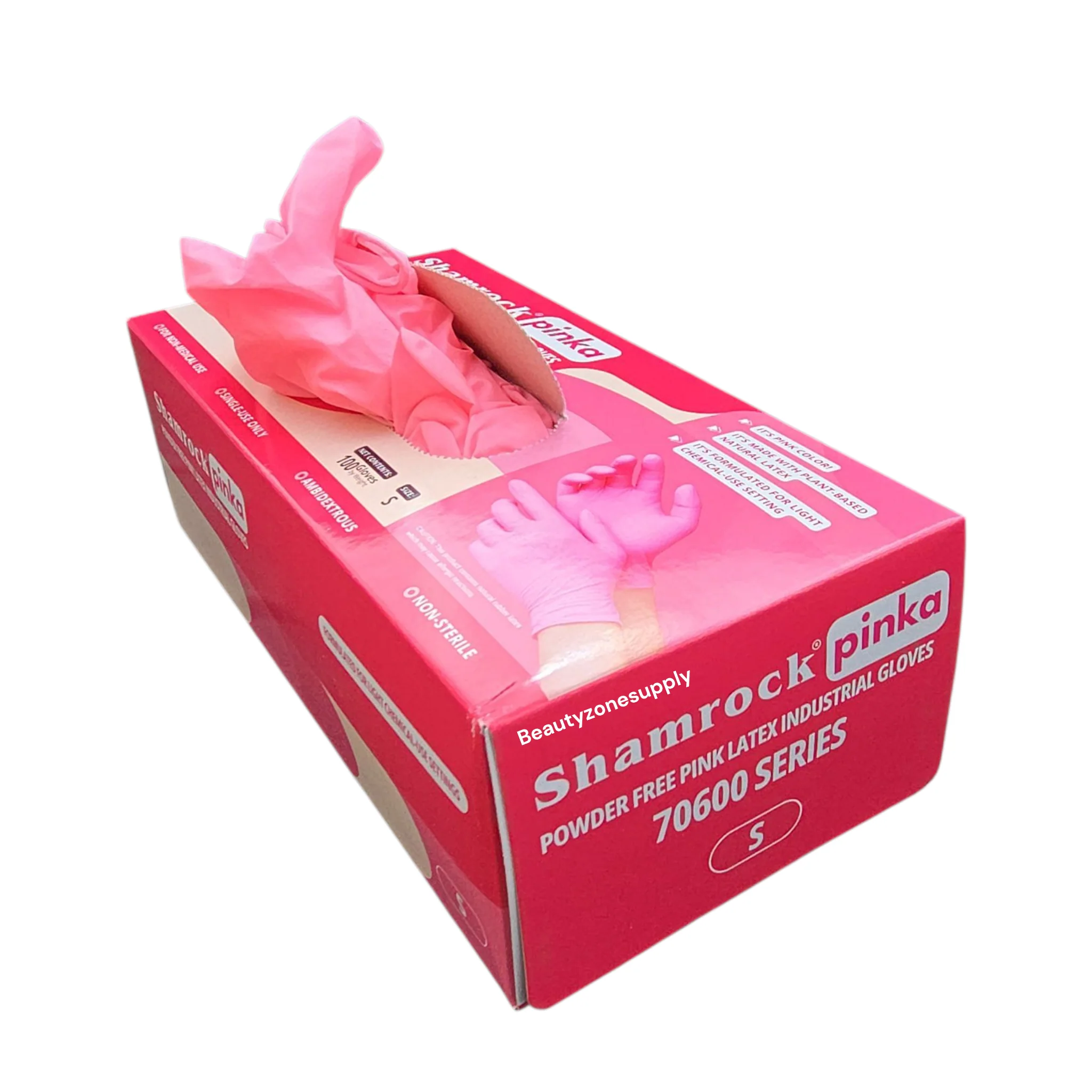 Shamrock Pinka Powder Free Latex Industrial Gloves Case 10 Box - Image 9