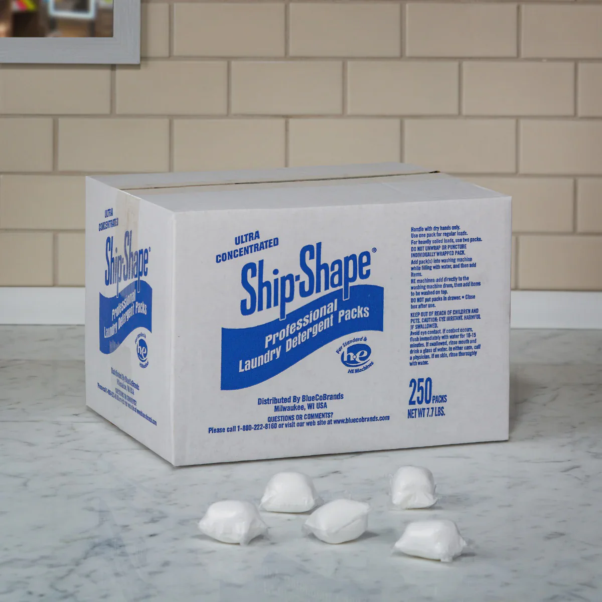 Ship-Shape Barbicide Laundry Packs 250 count