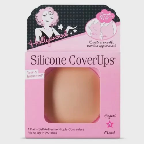 Hollywood Fashion Secrets Silicone Nipple CoverUps 1 Pair Medium  #52509
