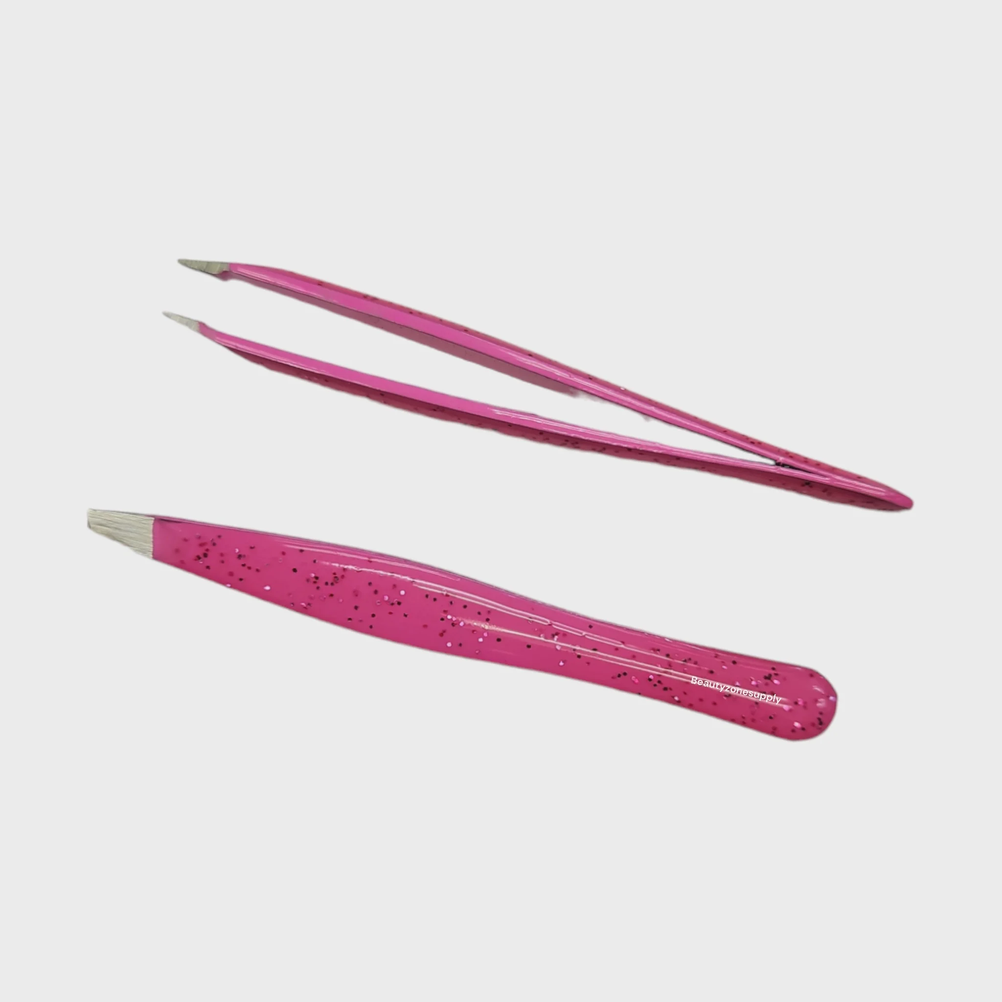 Simco Slant Pro-Tweezer Glitter Handle Pink - Image 2