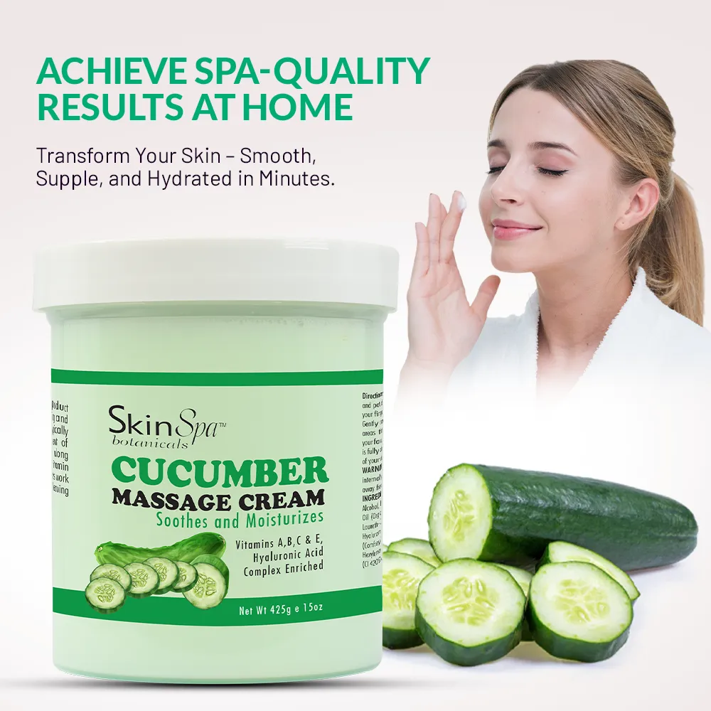 Skin Spa Cucumber Massage Cream 15 oz - Image 2