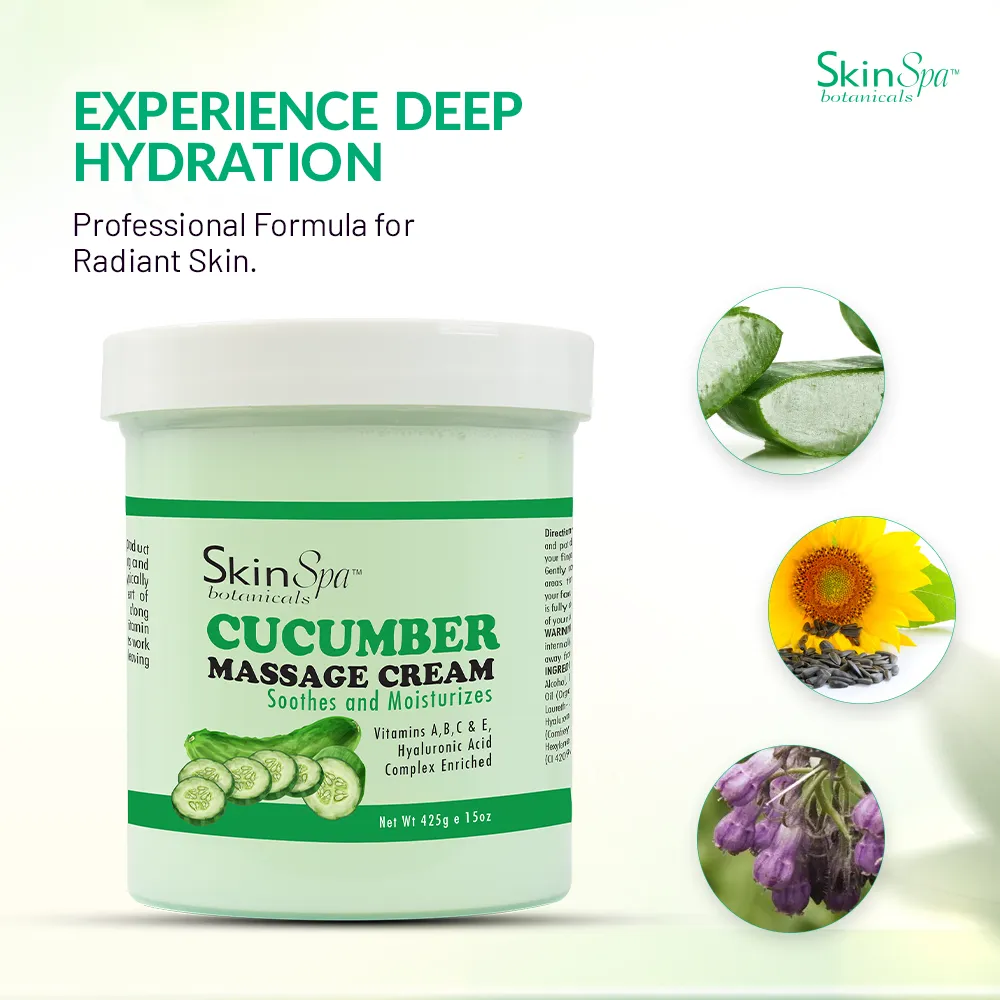 Skin Spa Cucumber Massage Cream 15 oz - Image 3