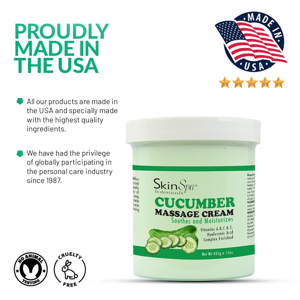 Skin Spa Cucumber Massage Cream 15 oz - Image 6