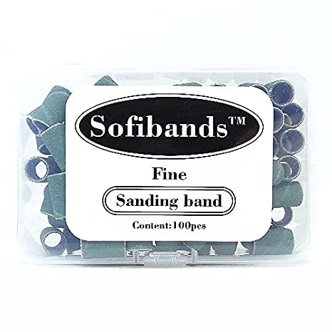 Sofibands Green Sanding Bands Nail File Manicure 100 pcs - Image 2