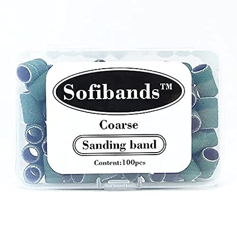 Sofibands Green Sanding Bands Nail File Manicure 100 pcs - Image 4