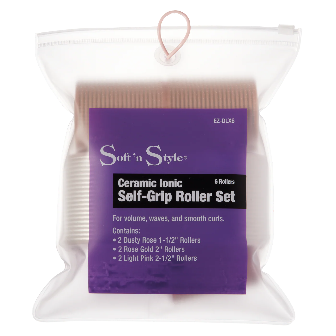 Soft ’n Style Self-Grip Roller Set, Ceramic & Ionic 6 pc #EZ-DLX6