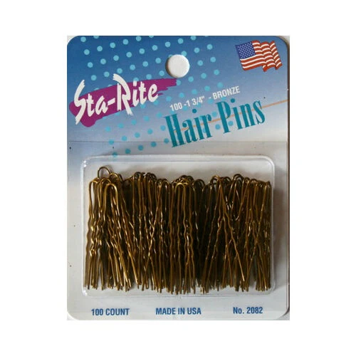 Sta-Rite 1 3/4" - Bronze - Tipped Hair Pins 100 ct