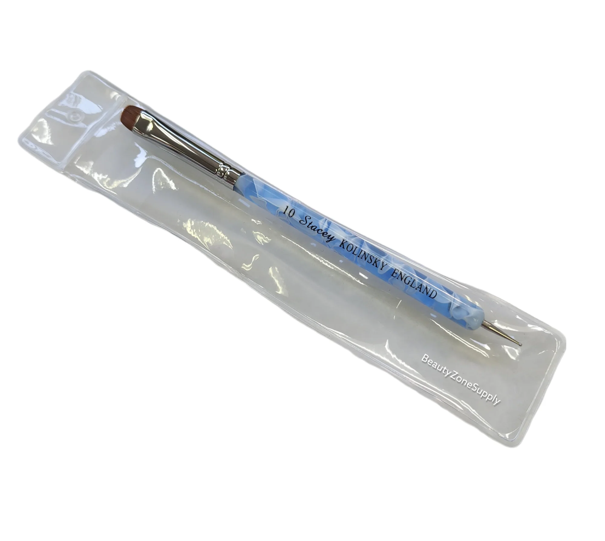 Stacey French Brush Kolinsky Blue Dotted England - Image 3